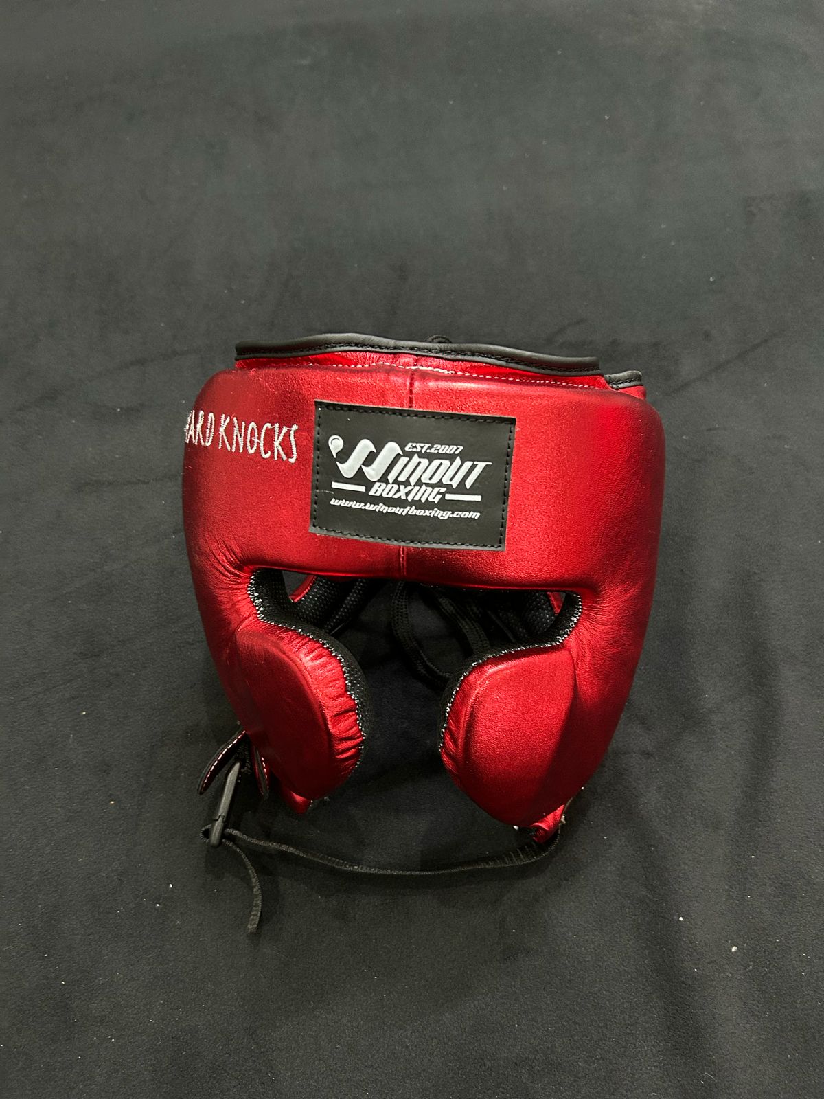 Red Metalic WinOut Custom Set Genuine Leather Sparring Set Boxing GLoves