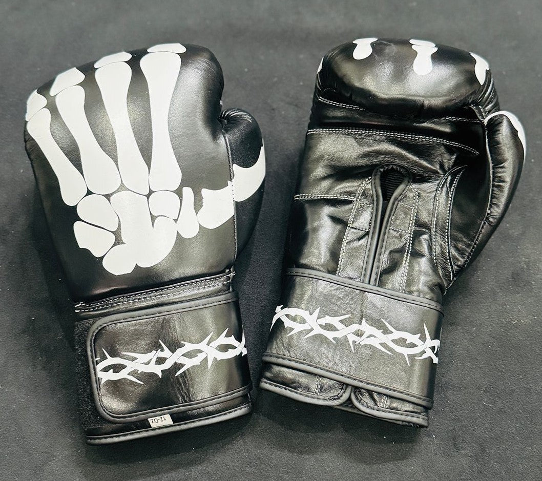 SKULL Design Boxing GLoves PRO ELITE BOXING GLOVES 100% LEATHER