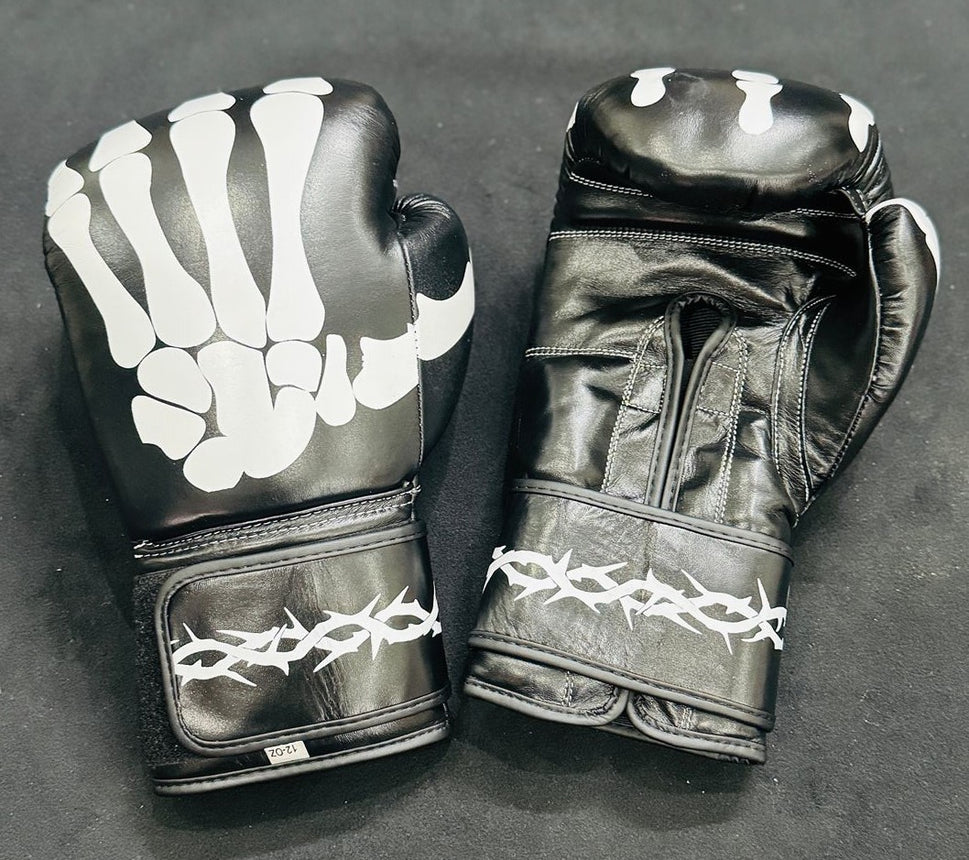 SKULL Design Boxing GLoves PRO ELITE BOXING GLOVES 100% LEATHER