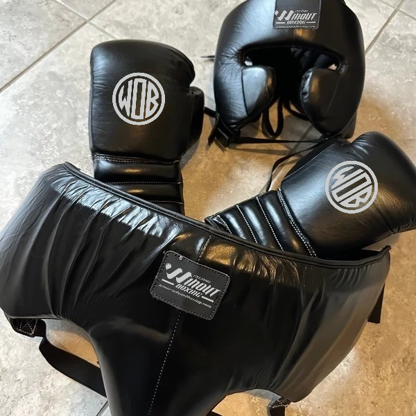 BLACK| SPARRING SET | 100% LEATHER