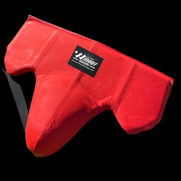 MATTE RED | GROIN GUARD | 100% LEATHER