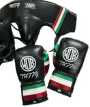 Switch Black With Strips I WinOut Custom Set I 100% Genuine Leather Sparring Set I Boxing GLoves 2 image