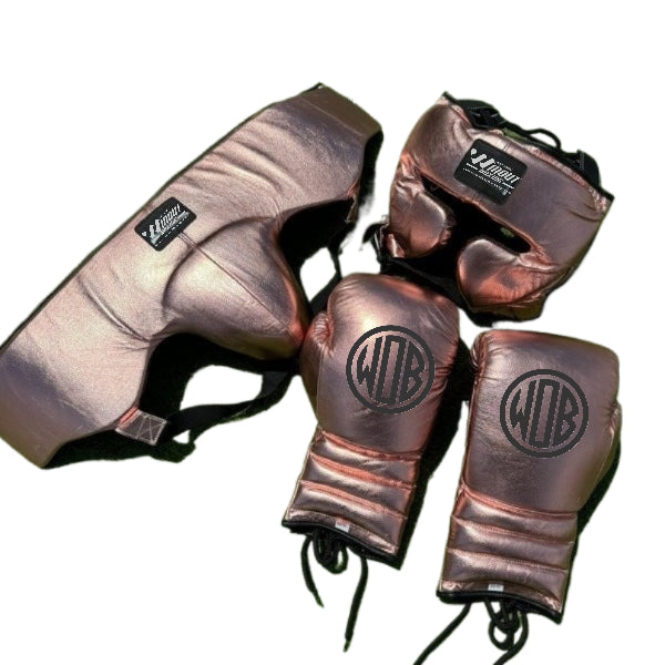 METALLIC ROSE GOLD | SPARRING SET | 100% LEATHER