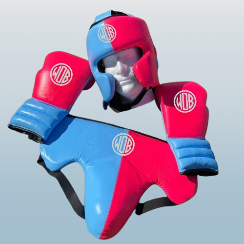 PINK & BABY BLUE BOXING GLOVES SPARRING SET | 100% GENUINE COWHIDE LEATHER